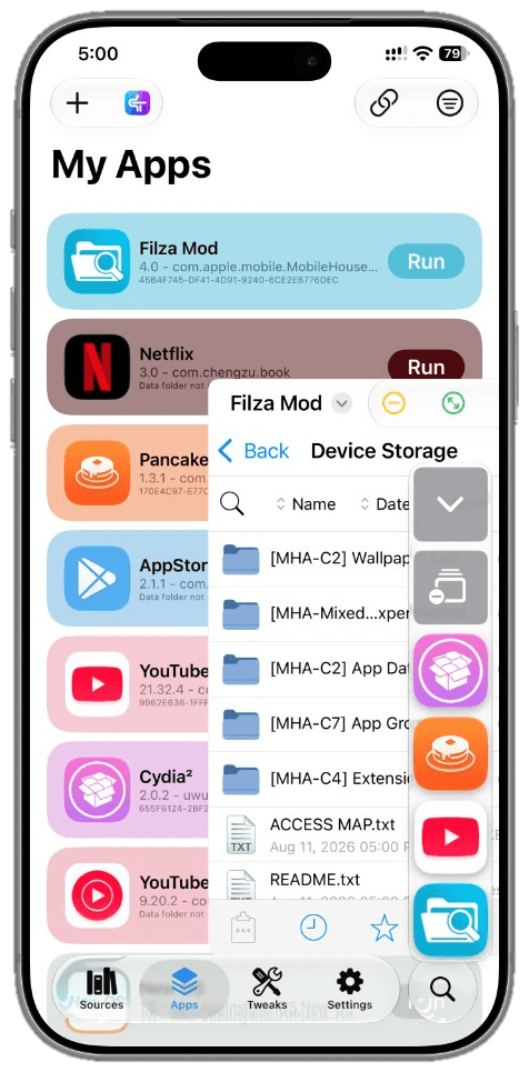 LiveContainer My Apps screen on iPhone
